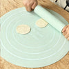 2pcs Silicone Baking Set | Healthy Non-Toxic, Rolling Mat + Rolling Pin, Special for Kneading & Rolling, Non-Slip, Non-Stick, Heat-Resistant, Easy to Store