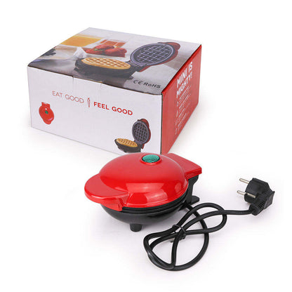 Waffle Maker Sandwich Cake Baking Tray, Household Breakfast Electric Baking Pan, Fully Automatic Multifunctional Mini Waffle Biscuit Machine