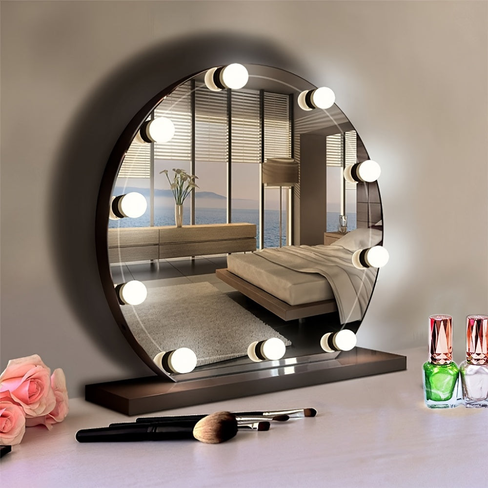 Vanity Light LED Bulbs for Makeup Mirror Stand 10 Bulbs with 3 Light Modes