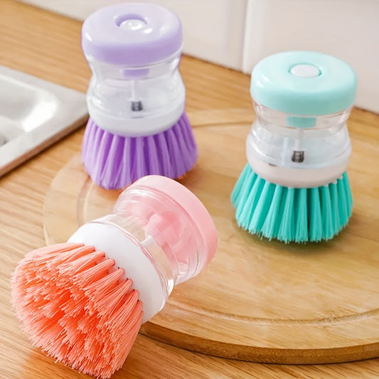 Kitchen Dish Brush, Pot and Bowl Brush, Squeeze Liquid, Handheld Cleaning Brush, Multi-functional Cleaning Brush, Cleaning Supplies, Cleaning Tools