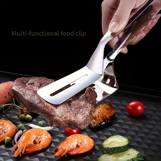 Stainless Steel Grilling Tongs for Fish And Meat, Versatile for Grilling Meat, Fish, Pancakes, And Bread, Featuring a Non-Slip Grip, Suitable for Korean BBQ, Fried Fish, And More. A Must-Have in The Kitchen
