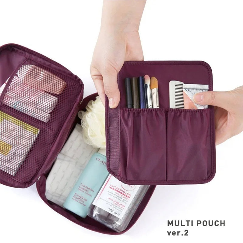 Zipper Print Cosmetic Bag Makeup Bag Waterproof Wash Pouch Portable Waterproof multifunctinal Waterproof Wash Bag for Toiletry