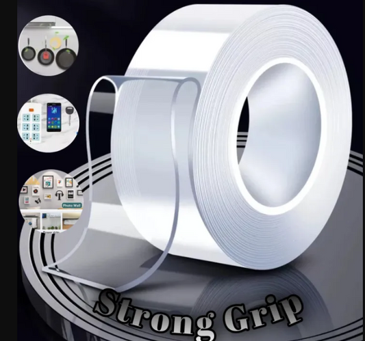Double Sided Washable Adhesive Tape Reusable and Washable Adhesive Silicone Nano Tape with Multi-Functional Anti-Slip