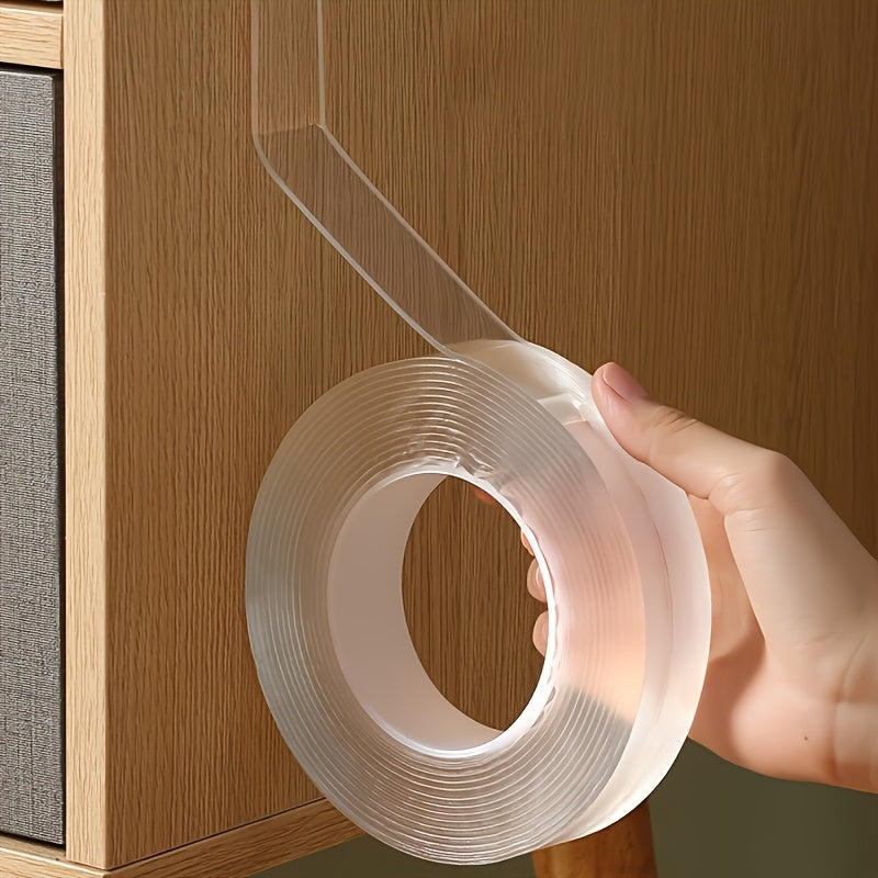 Double Sided Washable Adhesive Tape Reusable and Washable Adhesive Silicone Nano Tape with Multi-Functional Anti-Slip
