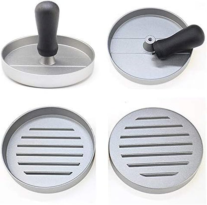 Heavy Duty Non Stick All Metal Burger Patty Press Chicken Beef Steak BBQ Picnic Burger Machine Mold Maker Size (Small Size) 2/3 Inch / 1.6 cm deep and 3.5 inch / 8.8cm diameter