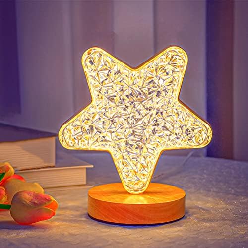 Rechargeable LED Night Light Stars Shape, Decorative Light by Niken Iron, Ideal for a Child's or a Girl's Bedroom