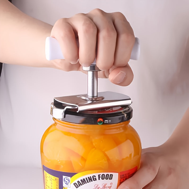 Adjustable Multi-Function Bottle Cap Opener Stainless Steel Lids Off Jar Opener Labor-Saving Screw Opener Kitchen Gadget
