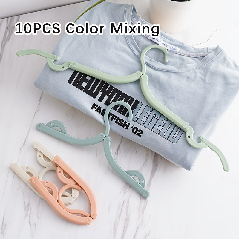 Folding Travel Hangers Portable Folding Clothes Hangers Travel Space Saving Foldable Clothes