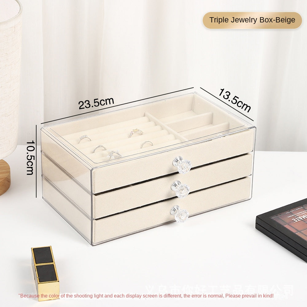 Acrylic Velvet Jewelry Organizer