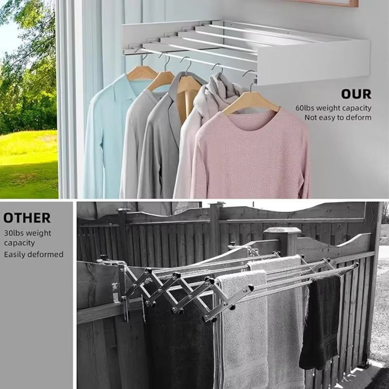 Wall Mounted Foldable Towel Rack 80cm