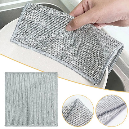 1/3/5/10 pcs Multipurpose Wire Dishwashing Rags for Wet and Dry, good quality Steel Scrubber,Wire Dishwashing Rag,Multipurpose Non-Scratch Scrubbing Wire Dishwashing Cleaning Scrubber