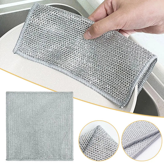 1/3/5/10 pcs Multipurpose Wire Dishwashing Rags for Wet and Dry, good quality Steel Scrubber,Wire Dishwashing Rag,Multipurpose Non-Scratch Scrubbing Wire Dishwashing Cleaning Scrubber