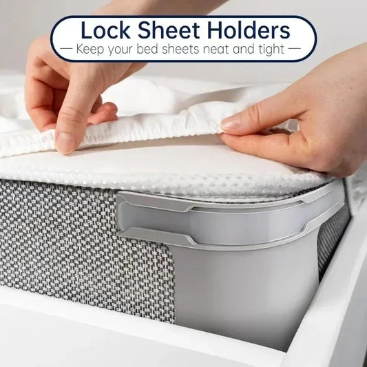 1 Set of 4 Bed Sheet Fasteners, Bed Sheet and Mattress Fasteners, Suitable for Securing Bed Sheets, Mattress Clips