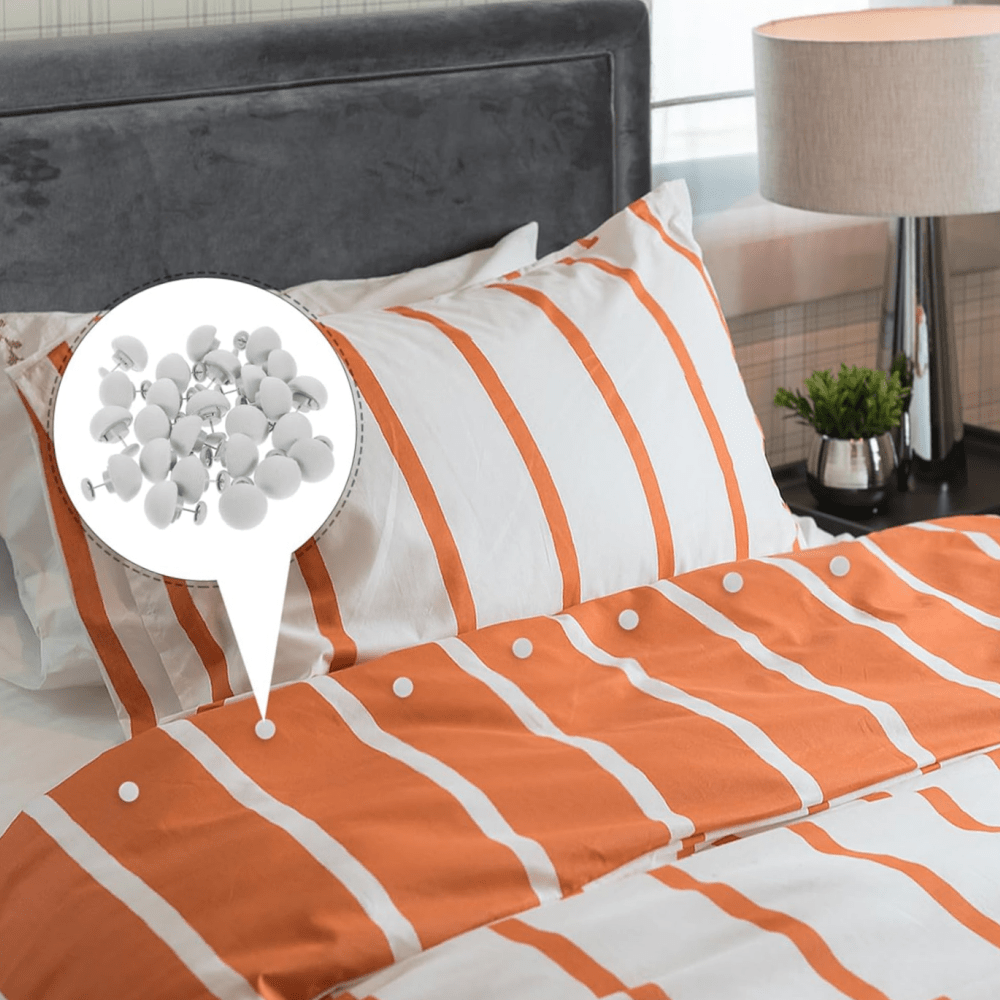 4pcs, Random Color Quilt Fasteners, Removable Bed Sheet and Duvet Cover Clips, Household Bedding Accessories, Prevent Quilt Shifting, Reusable