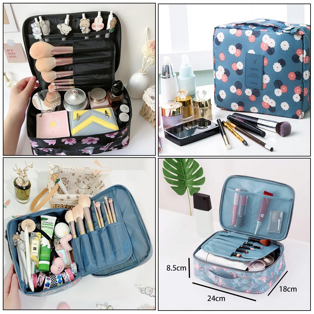 Zipper Print Cosmetic Bag Makeup Bag Waterproof Wash Pouch Portable Waterproof multifunctinal Waterproof Wash Bag for Toiletry