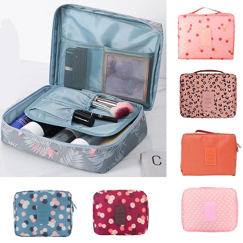 Zipper Print Cosmetic Bag Makeup Bag Waterproof Wash Pouch Portable Waterproof multifunctinal Waterproof Wash Bag for Toiletry