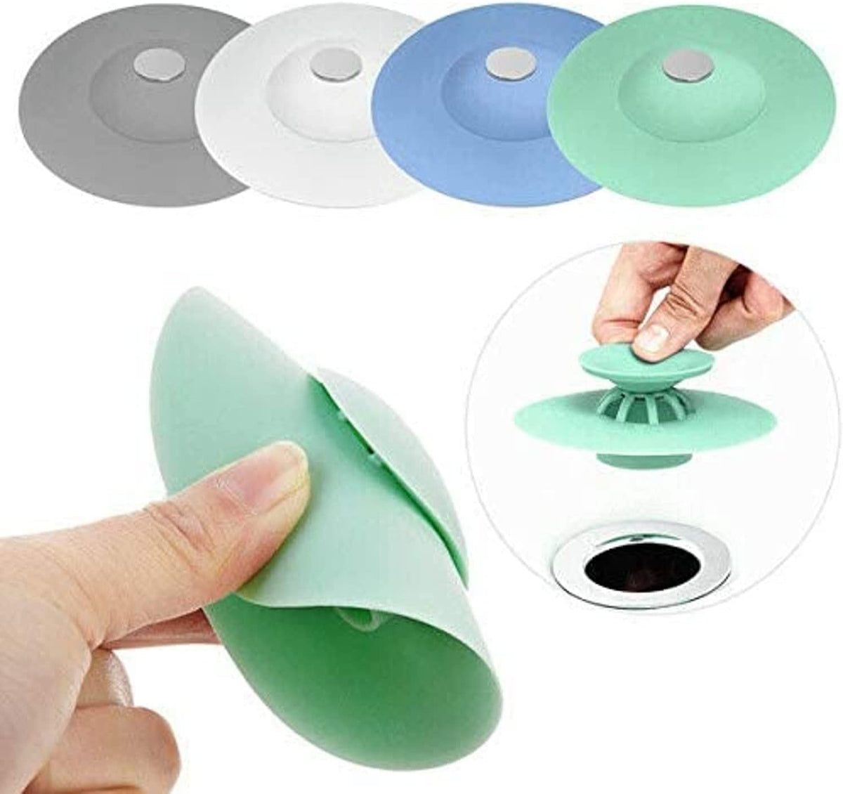 2-in-1 Silicone Drain Tub Stopper
