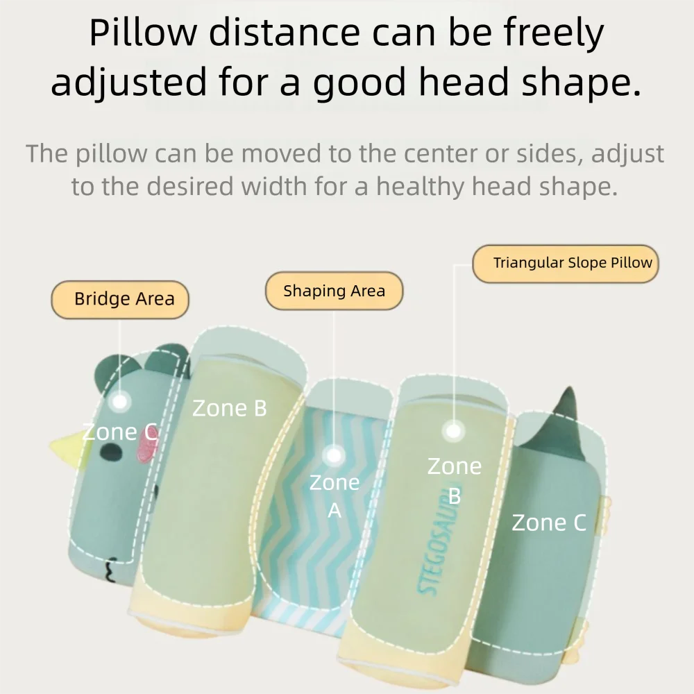 Orthopedic Newborn Baby Shaping with Natural Buckwheat Fill  Breathable Cover & Ergonomic Design for Flat Syndrome, Polyester, 0-6 Months, Multi-Purpose Use