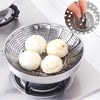 Stainless Steel Multi functional Steamer Plate Silver Retractable Folding Steaming Food Steamer Vegetable Fruit Basket