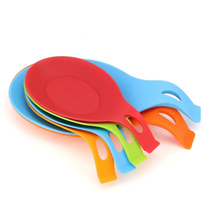 Spoon Rest Holders Fork Spatula Rack Shelf Organizer Plastic Spoon Rest Chopsticks Holder Non-slip Spoons Pad