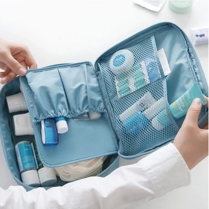 Zipper Print Cosmetic Bag Makeup Bag Waterproof Wash Pouch Portable Waterproof multifunctinal Waterproof Wash Bag for Toiletry