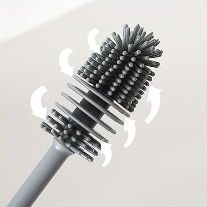 Bottle Brush Insulation Cup Washing No Deadend Long Handled Silicone Cleaning Brush Household Multifunctional Cleaning Tools
