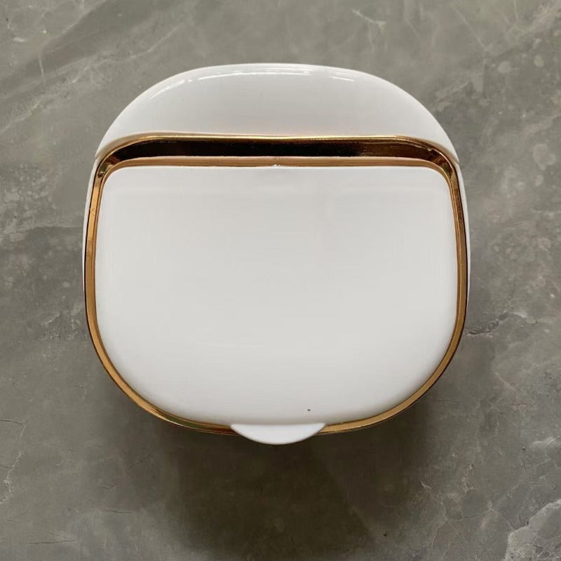 A Soap Holder, a Wall-mounted Soap Dish That Requires No Drilling, a High-quality Soap Container with a Lid, Suitable for Bathroom Use, Including a Soap Dish, as a Decorative Item for Home and Bathroom