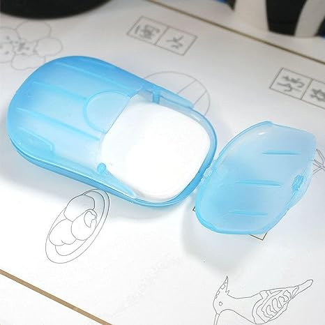 Travel Soap Paper 20pcs Mini Paper Soap Washing Hand Bath Clean Scented Slice Sheets Good for Camping BBQ Hiking Travel or Any Outdoor Activity
