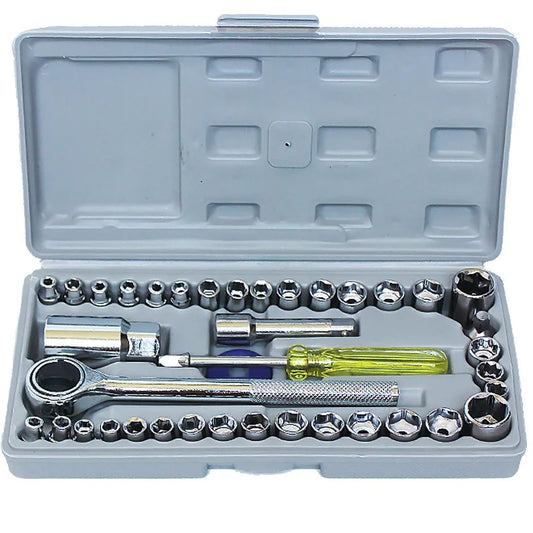 Combination Socket Wrench, 40 Pieces, Hand Tools, Wrench Set, Socket Wrench, Hand Tools, Garage Wrench, Ratchet Wrench