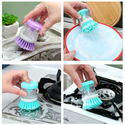 Kitchen Dish Brush, Pot and Bowl Brush, Squeeze Liquid, Handheld Cleaning Brush, Multi-functional Cleaning Brush, Cleaning Supplies, Cleaning Tools