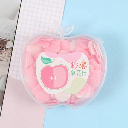 200 Pcs soap paper amazing super Unique Apple Design Soft Paper Soap - 200pcs-Portable Disposable Soap Mini Cleaning Hand Washing Soap Papers Scented Slice Washing Bath Travel Small Soap apple shape