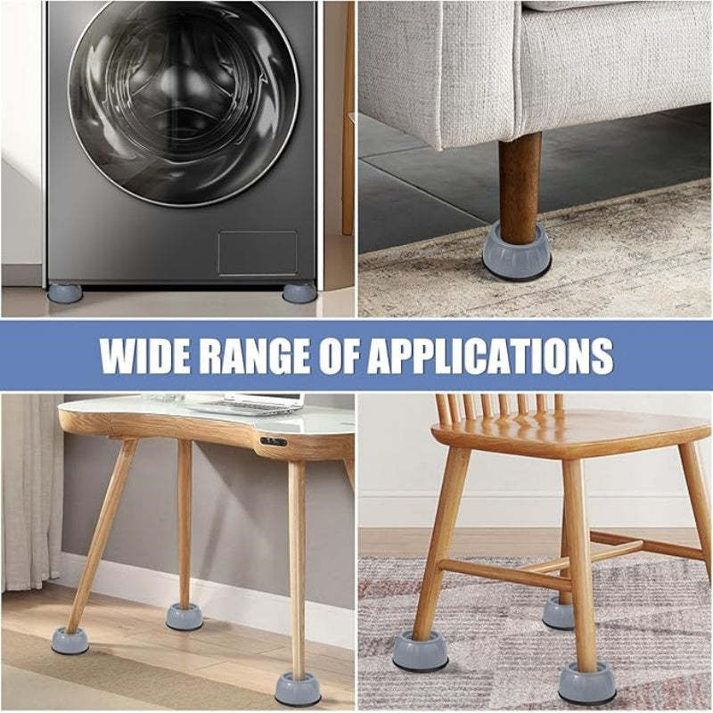 New Noise Reducation Washing Machine Rubber Mat Universal Fixed Washing Machine Stand Anti-Vibration Feet Pads Refrigerator Base Fixed Non-Slip Pad For Washing Machine, Fridge, Suction Cup Anti Walk Shock Absorber Feet Pads Lifting Base Furniture Pads
