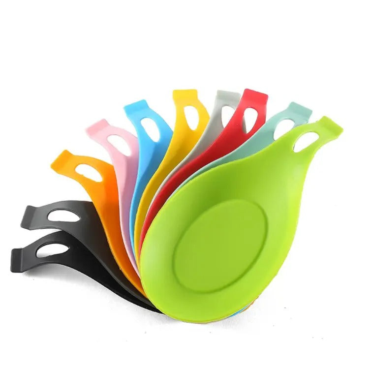 Spoon Rest Holders Fork Spatula Rack Shelf Organizer Plastic Spoon Rest Chopsticks Holder Non-slip Spoons Pad