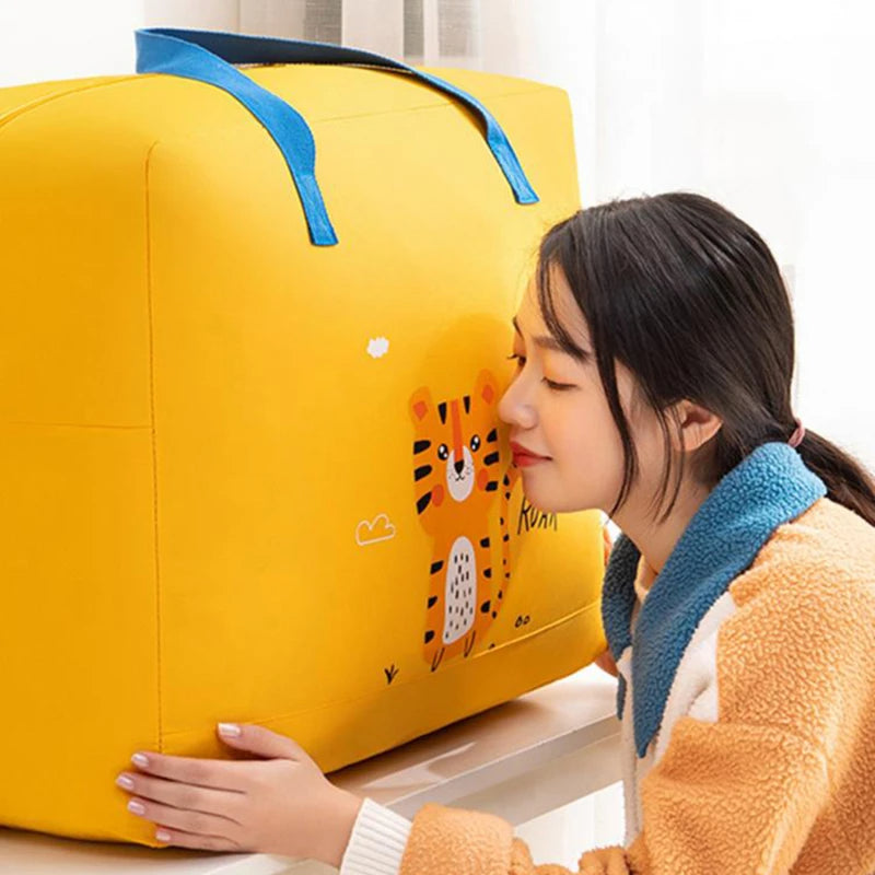 Portable Multifunction Storage Bag, Closet Organizer Moving Tote Bag, Reinforced Handles Zippered Organizer, Large Capacity Childbirth Bag
