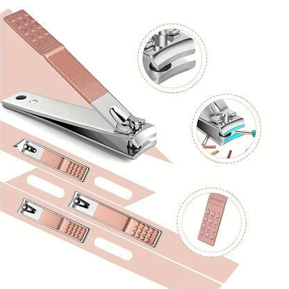 Nail Clippers Manicure Set 16pcs Nail Tool Kit with Luxury Travel Case Pedicure and Manicure Beauty Gift for Men and Women
