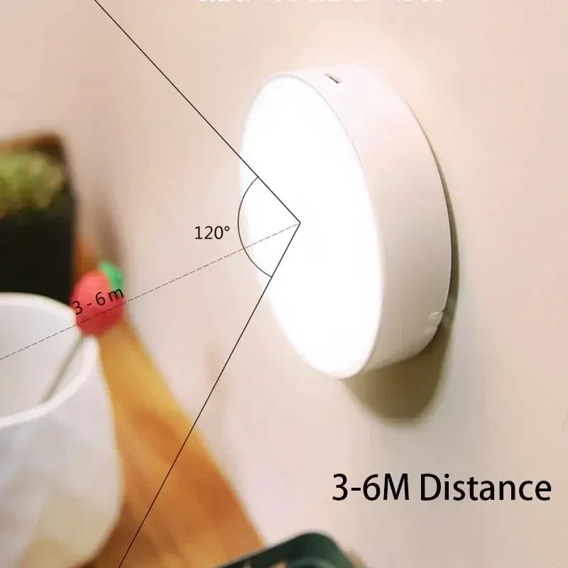 Bedside Table USB Night Light, Home Wardrobe Storage Area, LED Body Sensing, Wireless Charging Function