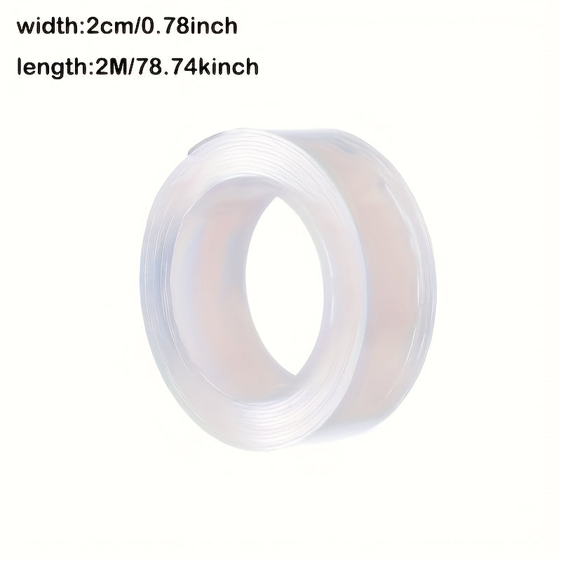 Double Sided Washable Adhesive Tape Reusable and Washable Adhesive Silicone Nano Tape with Multi-Functional Anti-Slip
