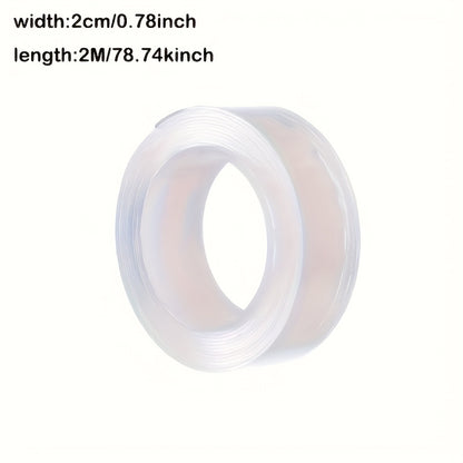 Double Sided Washable Adhesive Tape Reusable and Washable Adhesive Silicone Nano Tape with Multi-Functional Anti-Slip