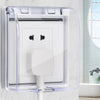 Self-adhesive Wall Socket Box Waterproof Paste Doorbell Plate Panel Cover Switch Button Protection Cover Socket Box