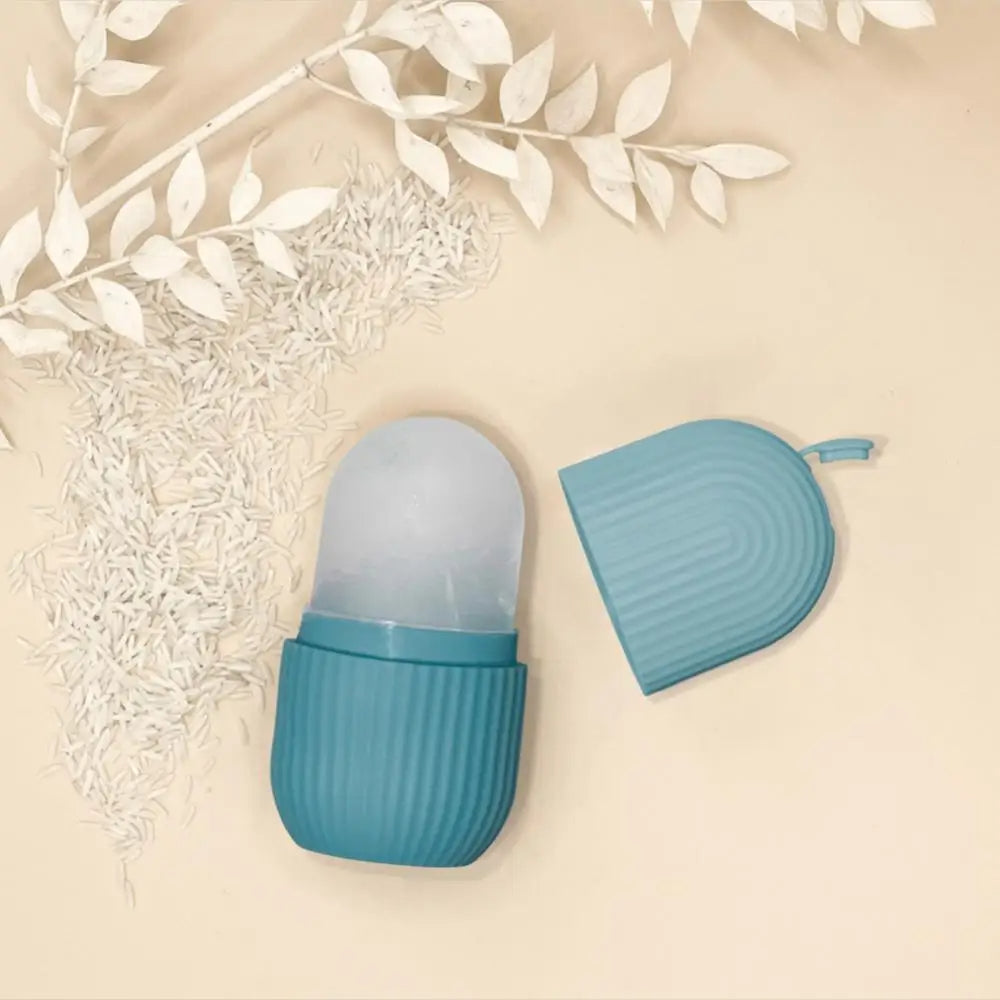 Silicone Cube Tray Shape Face Facial Ice Roller Massage Face Massage Roller Frozen Facial Reusable Ice Face Roller Skincare Tool