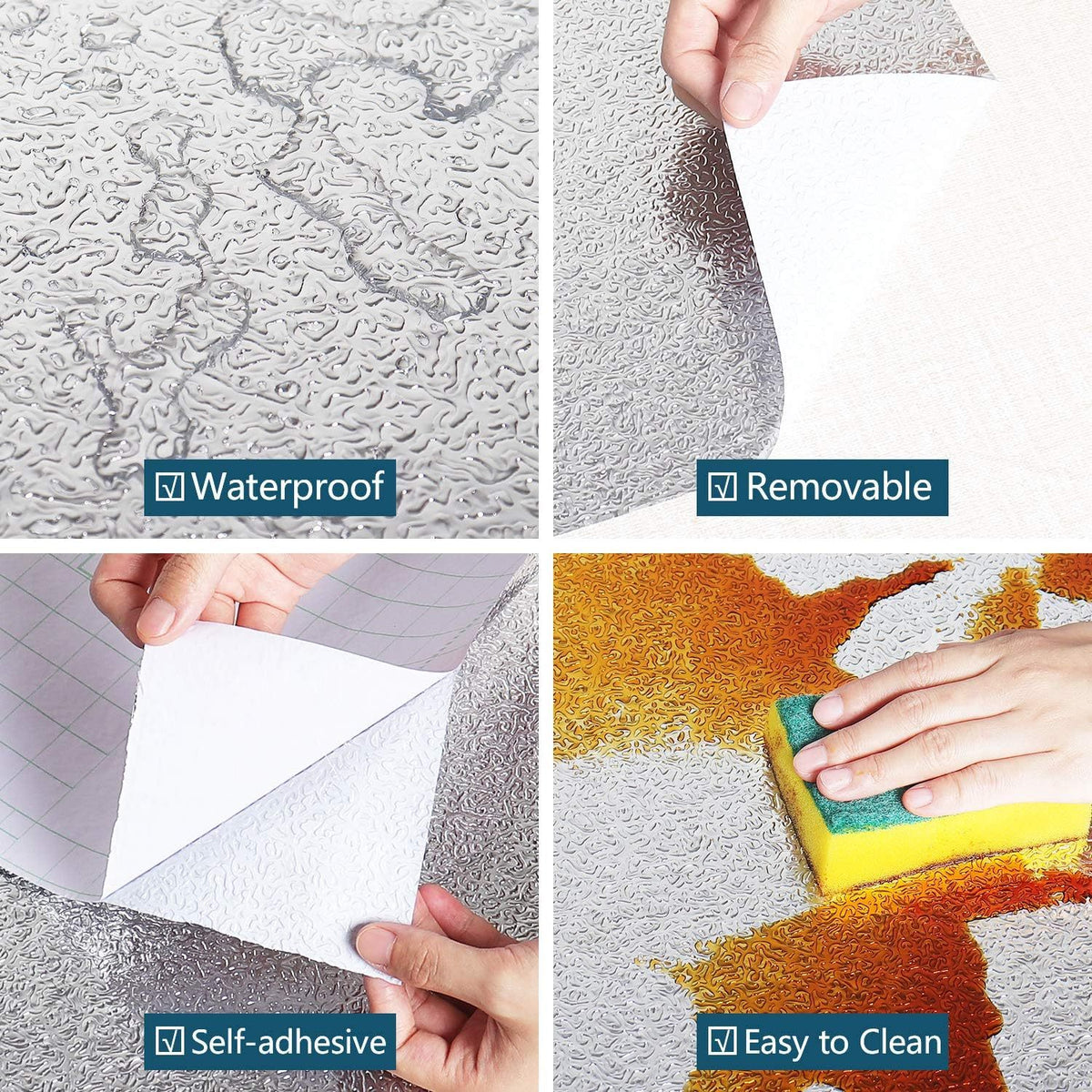 Self Adhesive Aluminium Foil Sticker Roll, Oil Proof Waterproof Aluminium Sheet DIY Wallpaper, Heat Resistant Backsplash Aluminium Sticker for Home, Kitchen, Stove, Cabinet, Wall, Drawers, and Furniture