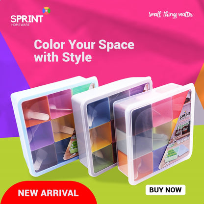 9 in 1 Multi Masala Box With Spoons