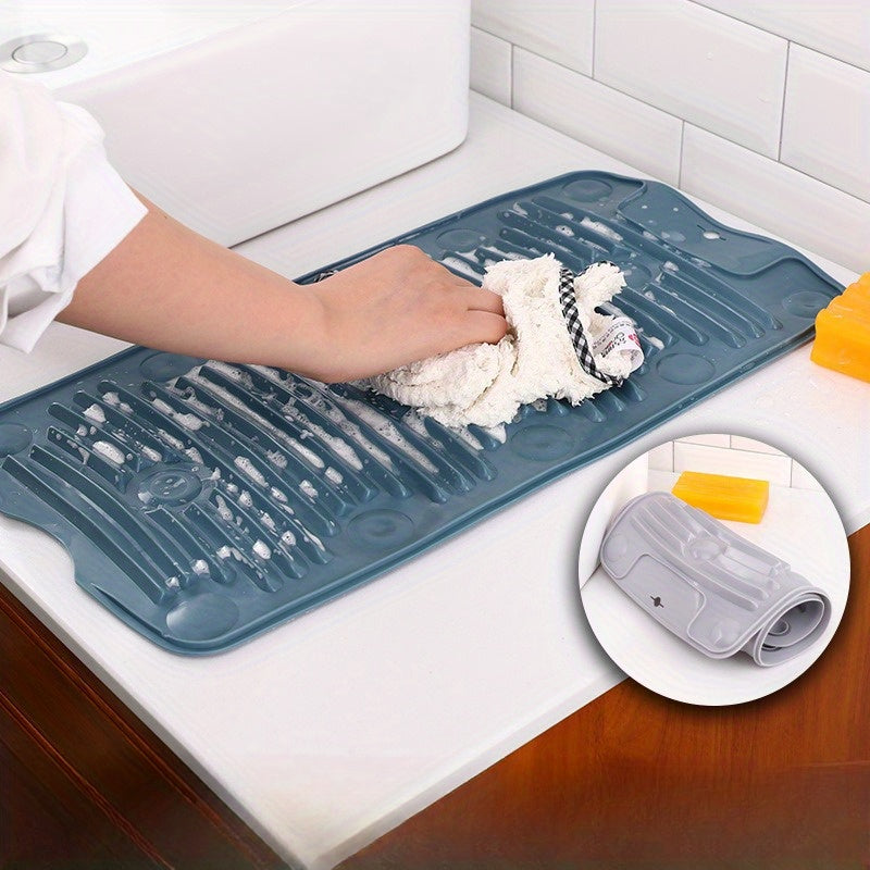 Foldable Wash Board Silicon Mat Mini Travelling Housing Washing Cleaning Laundry Pad Board Mat