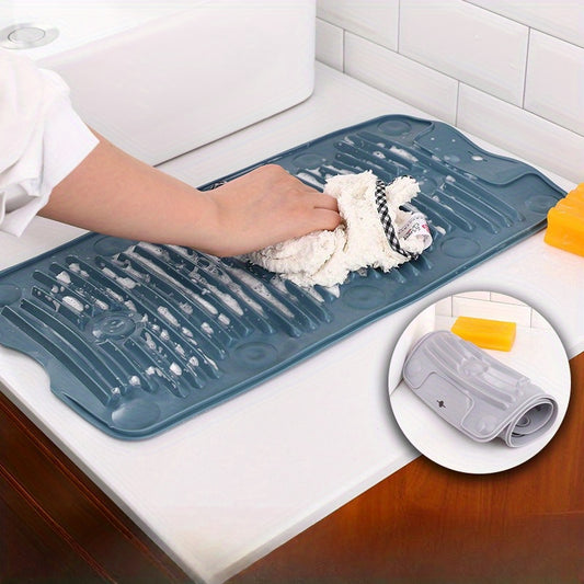 Foldable Wash Board Silicon Mat Mini Travelling Housing Washing Cleaning Laundry Pad Board Mat