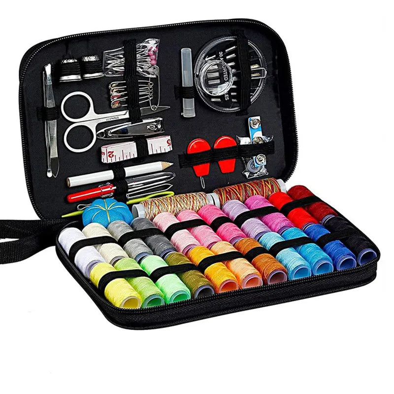 98 pcs Sewing Kit Sewing Box Sewing Storage Accessories Knitting Needles Needlework Tools Elliptical Balbox Needle and Thread Box Home Practical