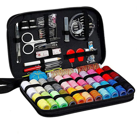 98 pcs Sewing Kit Sewing Box Sewing Storage Accessories Knitting Needles Needlework Tools Elliptical Balbox Needle and Thread Box Home Practical