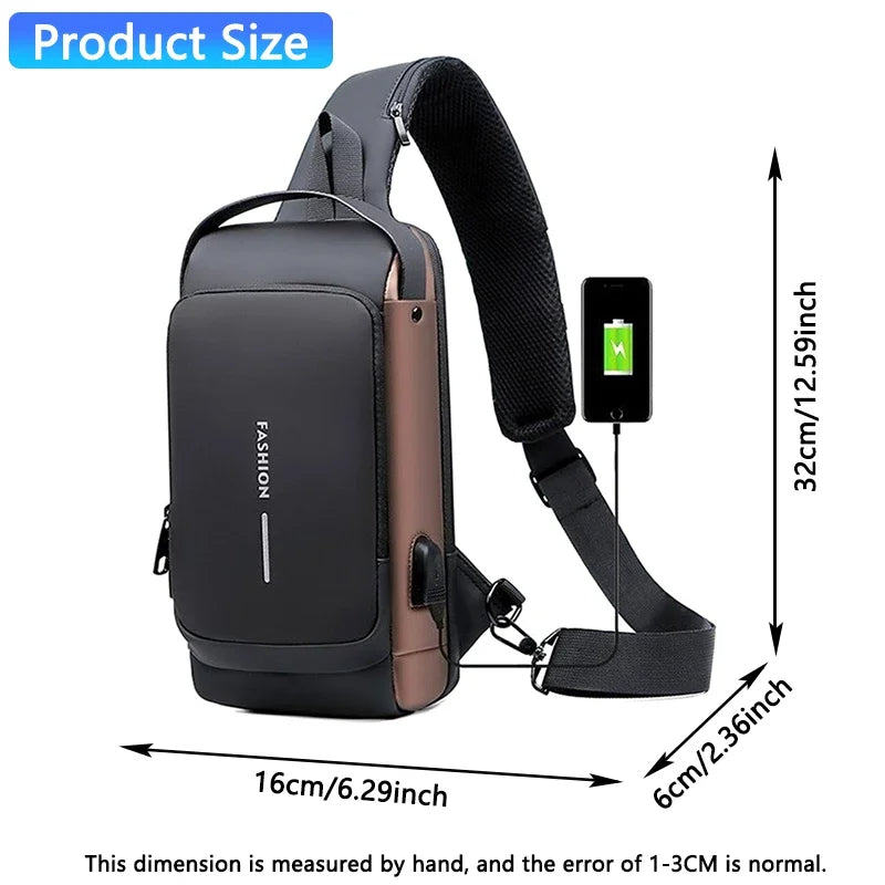 Chest Bag Multifunction Crossbody Sport Running Travel Sling Pack . high quality
