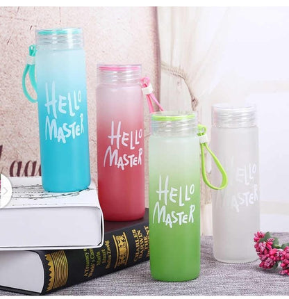 Hello Master Glass Water Bottle  -  New  beautiful design