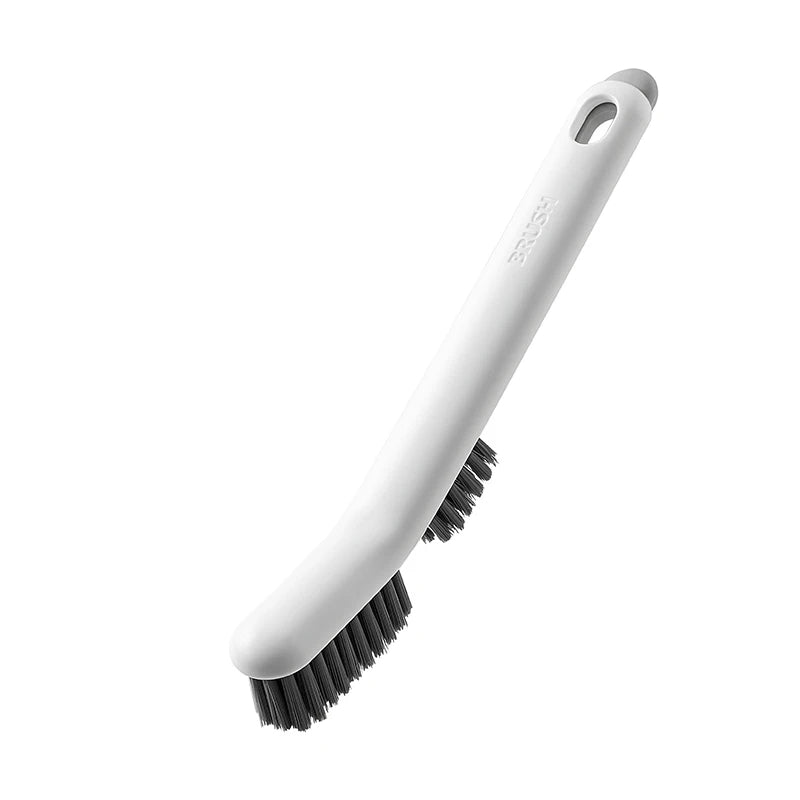 2 in 1 Detachable Shoe & Laundry Cleaning Brush with Soft Bristles - Heavy-Duty Shoe Collar,, Board & Fabric Washer Brush - Compact Multi-Surface Household Cleaning for, Clothes Care (White)