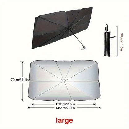 Car Windshield Sunshade Umbrella-Foldable Car Umbrella Sunshade Anti UV Car Windshield (Thermal Protection) Suitable For Car